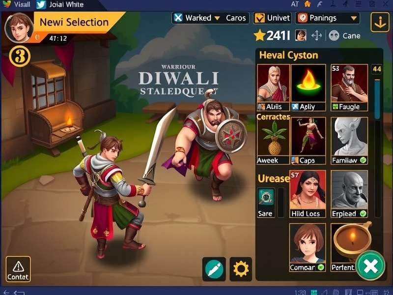 Warrior Legend Quest character customization and skill tree interface