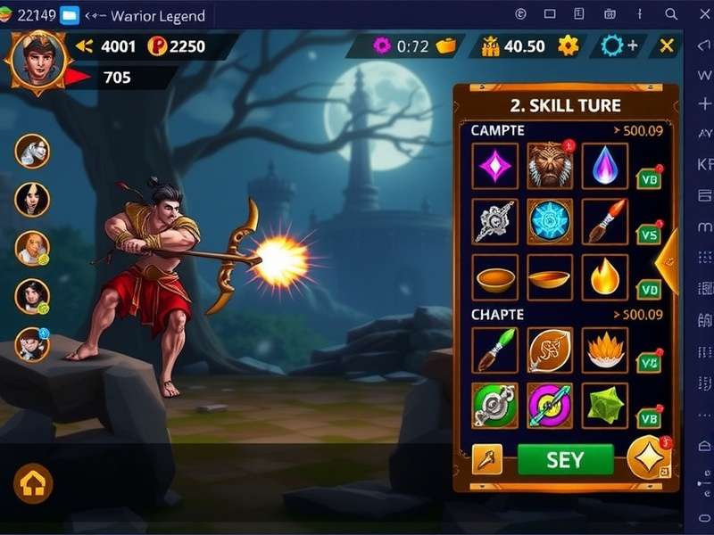 Warrior Legend Quest gameplay screenshot showing combat and exploration